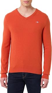 Gant Men's V-Neck Classic Cotton Sweater (Pack of 1)