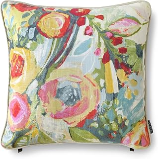 Out Style Cushion Cover British Fabric Direct Import Japanese Sewing Floral Pattern (Covent Garden Pastel Red, 45x45 inches)