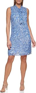 DKNY Sleeveless Mock Neck Dress Women's Dress