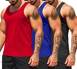 COOFANDY Mens Workout Tank Tops Sleeveless Running Gym Muscle Bodybuilding