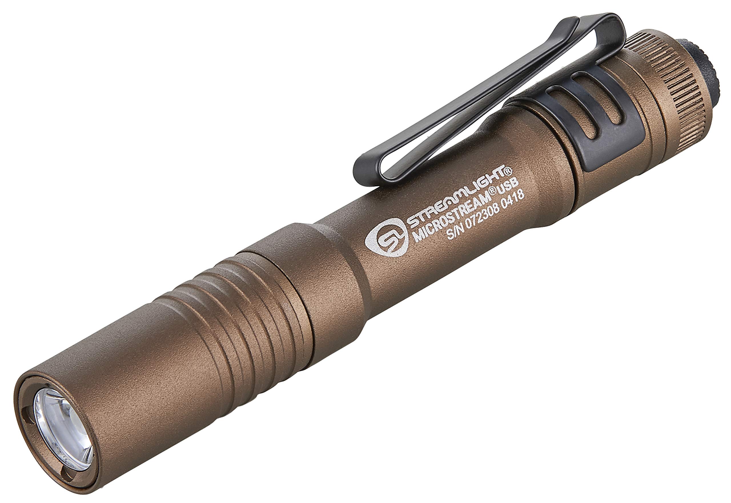 Streamlight 66608 MicroStream USB Flashlight, Coyote | 250 lumens; ultra-compact