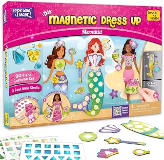 Imagimake DIY Magnetic Dress-Up Mermaid, Pretend Play Toys for Kids Age 3+