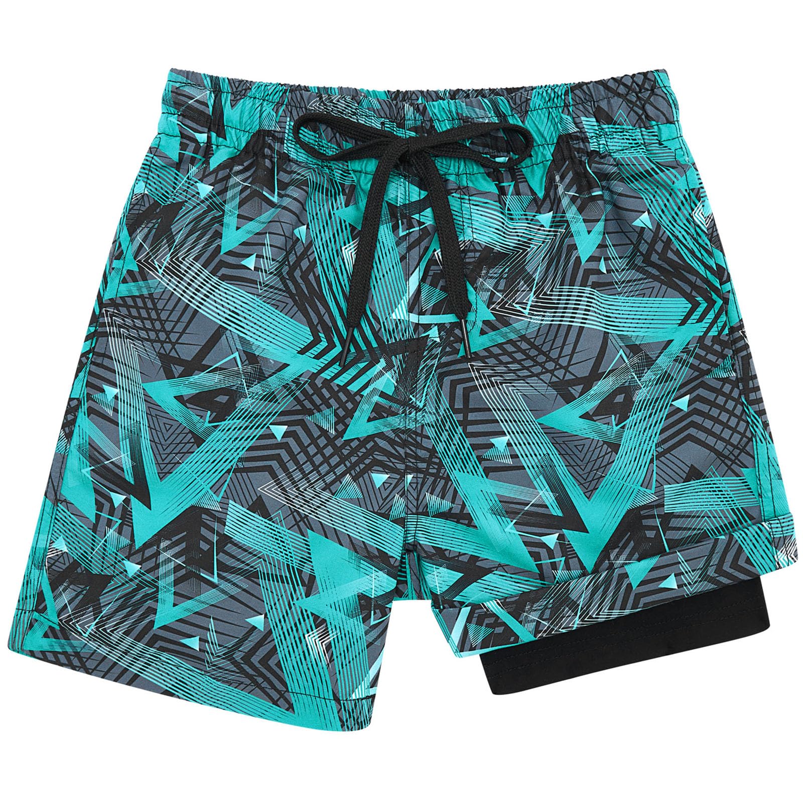 Kids4ever Boys Swim Trunks Quick Dry Compression Lining Boxer Anti Chafing Beach