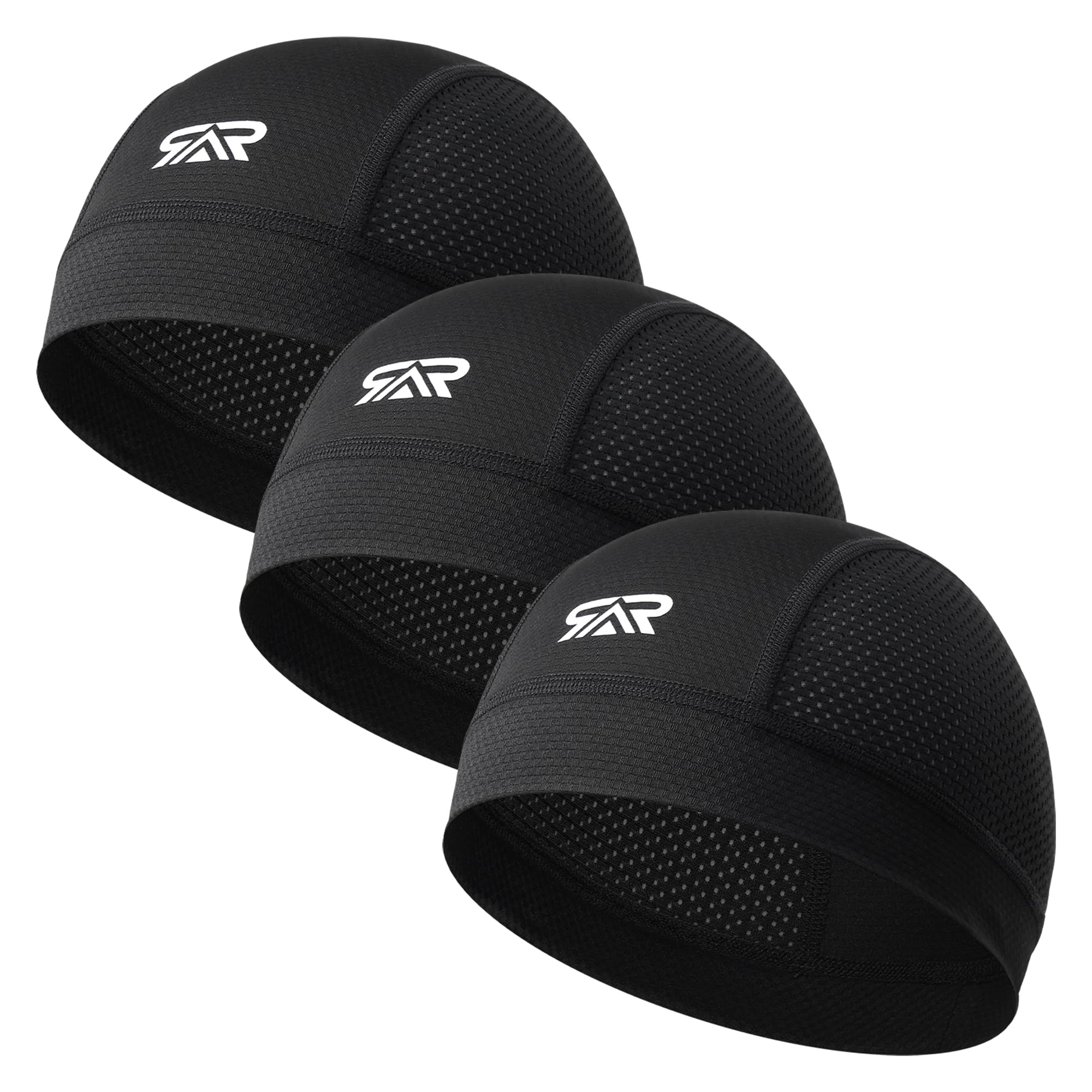 THINDUST 3-Pack Breathable Mesh Skull Cap Sweat Control Helmet Liner | Lightweig