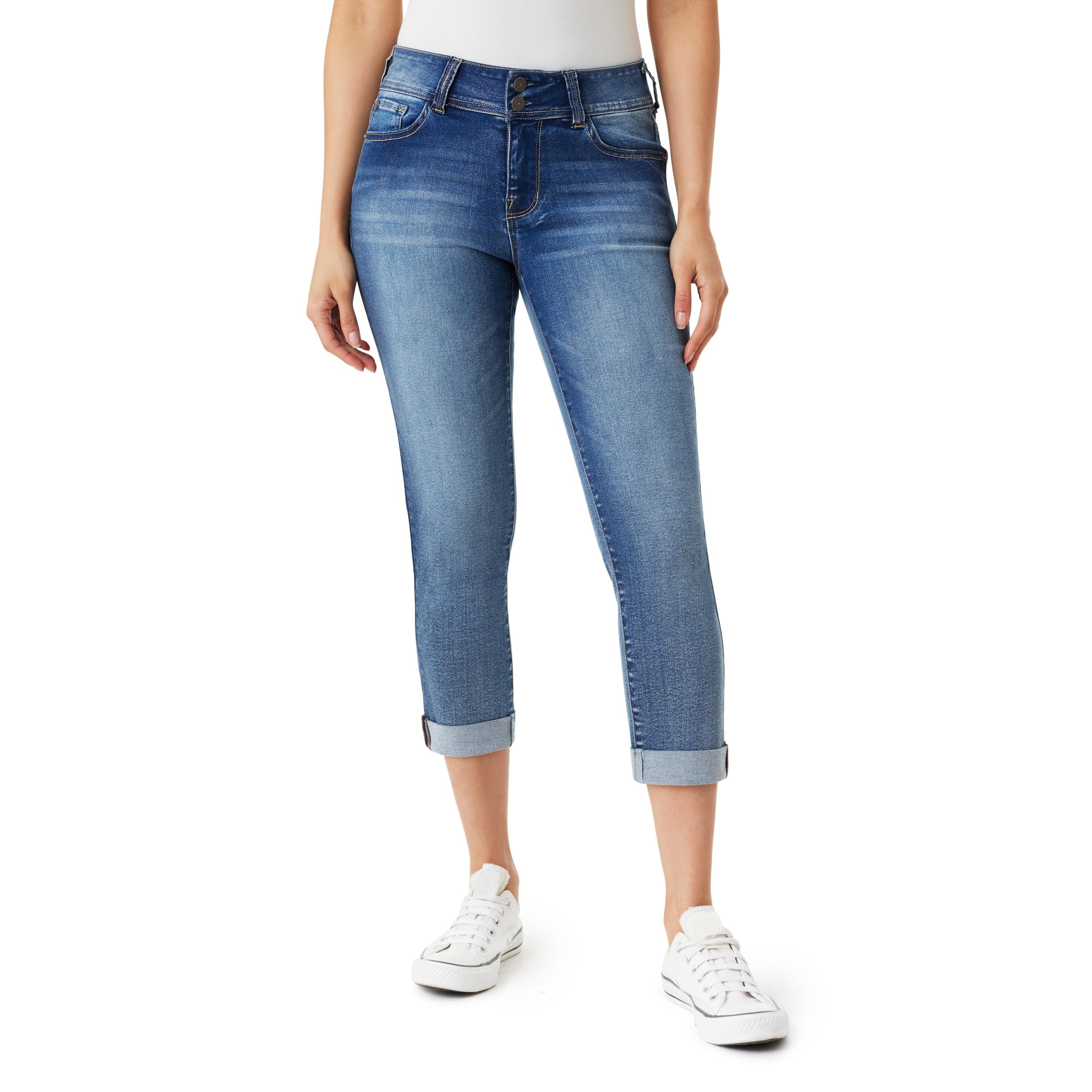 WallFlower Women's Ultra Crop Mid-Rise Insta Soft Juniors (Standard and Plus) Je