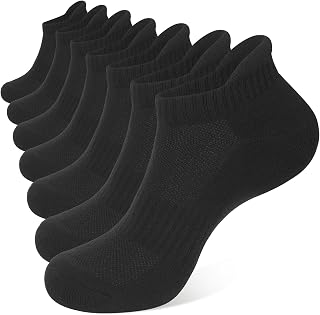 CLOSEMATE 7 Pairs Short Breathable Cotton Sports Socks for Men and Women