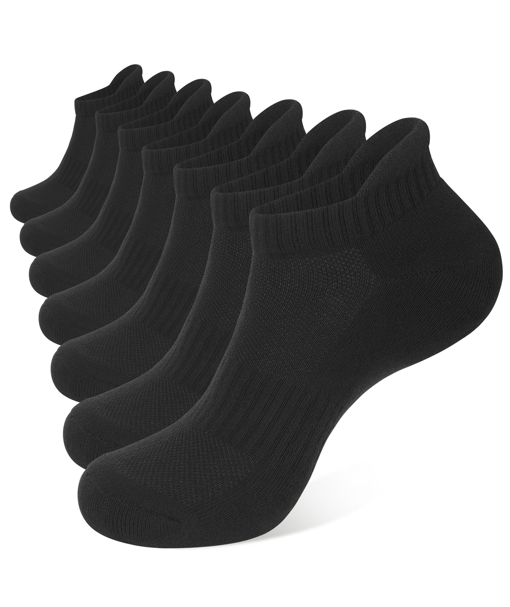 CLOSEMATE 7 Pairs Short Breathable Cotton Sports Socks for Men and Women