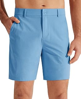 Libin Mens Golf Shorts 7" 9" Casual Work Shorts Flat Front Hybrid Lightweight Quick Dry Water Resistant