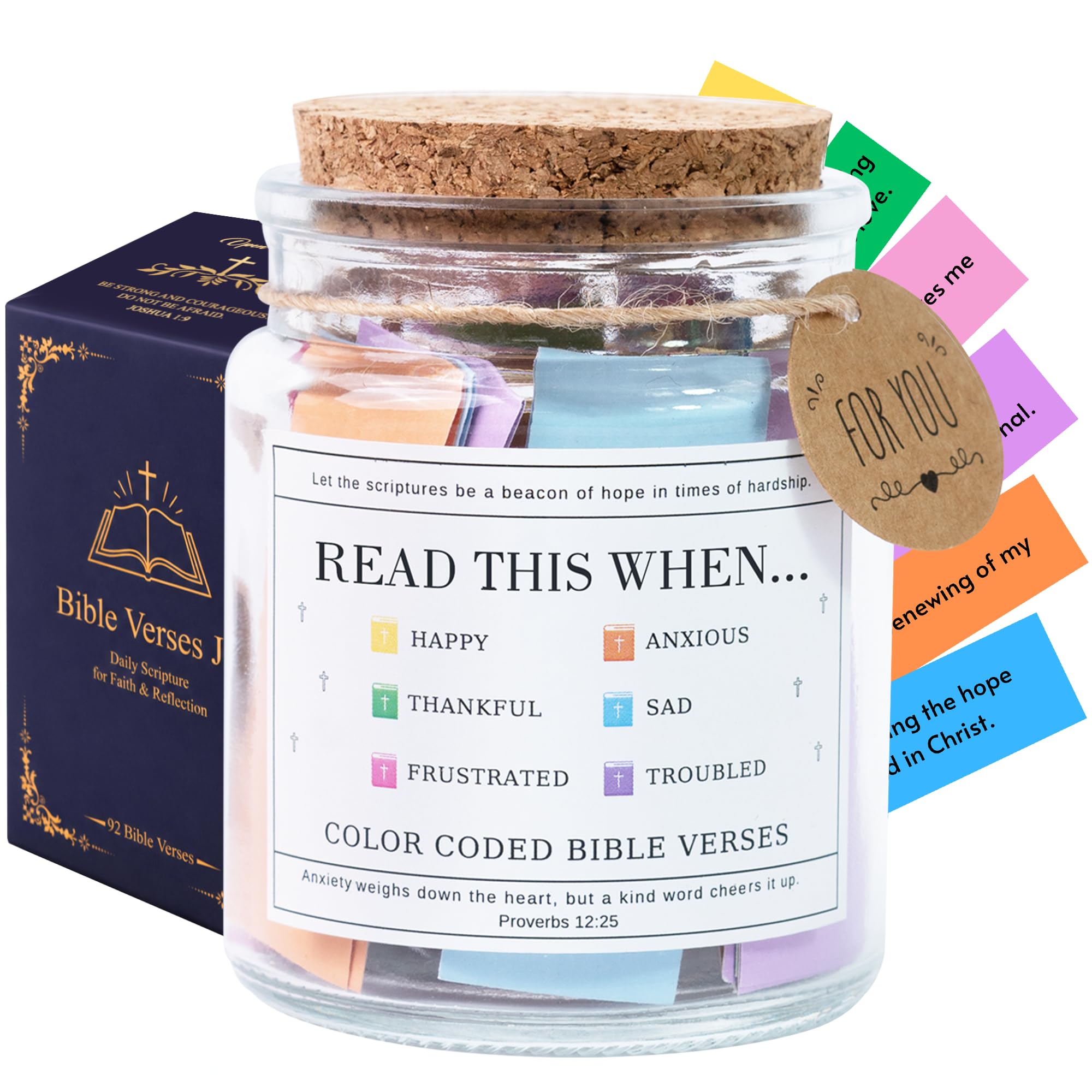 Read This When Bible Verses Jar – Birthday Gifts for Women, Christian Gifts, Chr