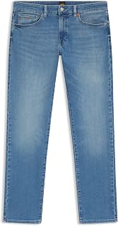 BOSS Mens Maine BC-L-C Blue Regular-fit Jeans in Heavyweight Denim
