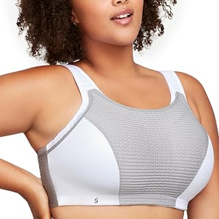 Glamorise Women's Custom Control Sports Bra Wirefree #1166 Sports Bra (Pack of 1)