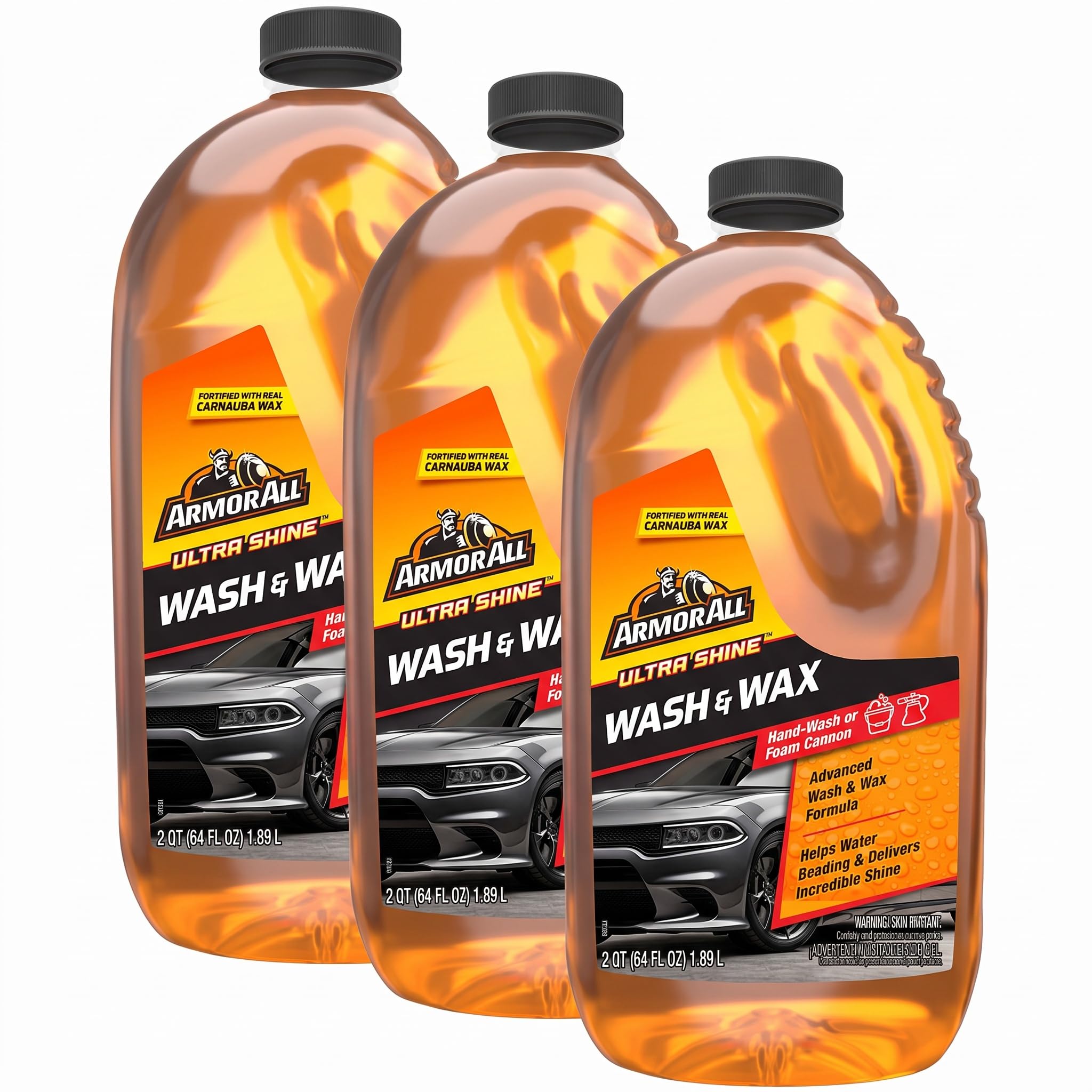 Armor All Ultra Shine Car Wash and Car Wax,Cleaning Fluid for Cars,Trucks,Motorc
