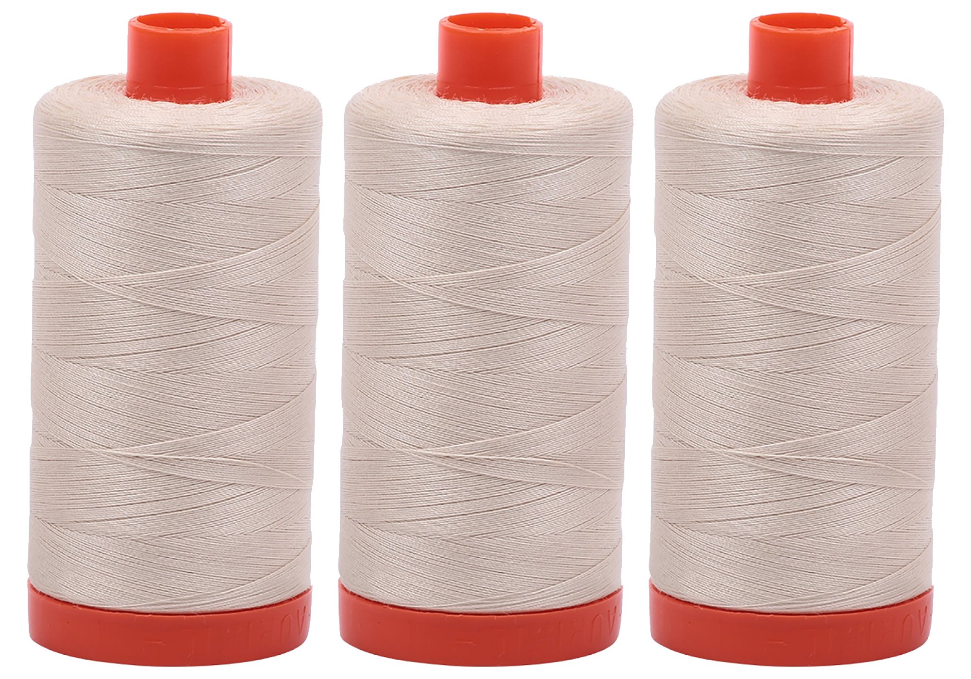 3-PACK - Aurifil Light Beige - A1050-2310 - Mako Cotton Thread Solid 50WT 1422Yd