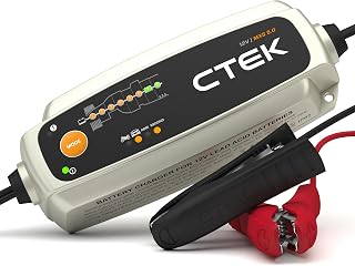 CTEK MXS 5.0 Battery Charger with Automatic Temperature Compensation, 12 V, 5.0 Amp (EU Plug) | Temperaturkompensation, Rekonditionierungs- & AGM-Modus, Batteriepfleger, für Blei-Säure-Batterien