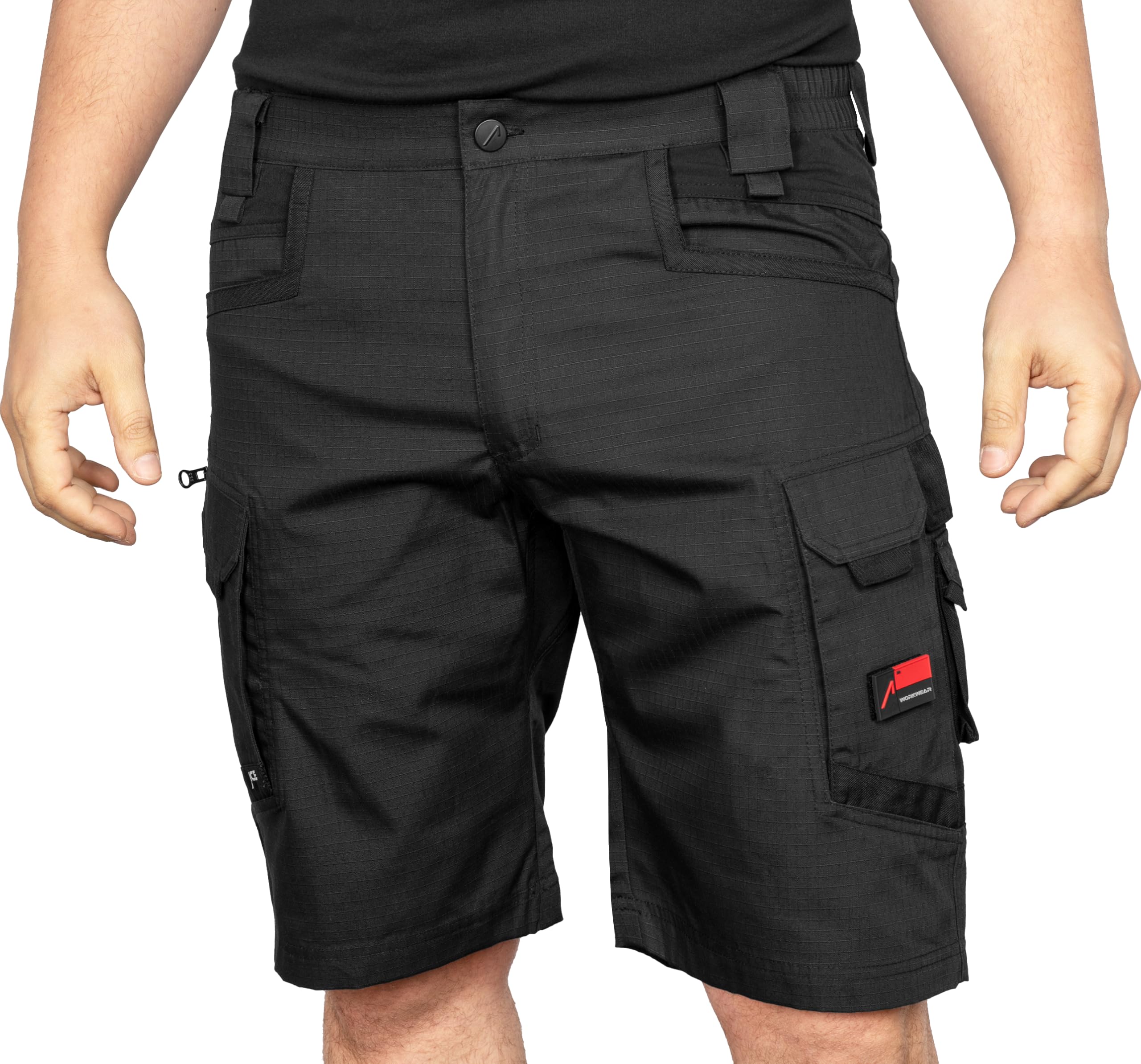 ACE Constructor Men's Work Trousers Short Work Trousers with Cargo Pockets and E