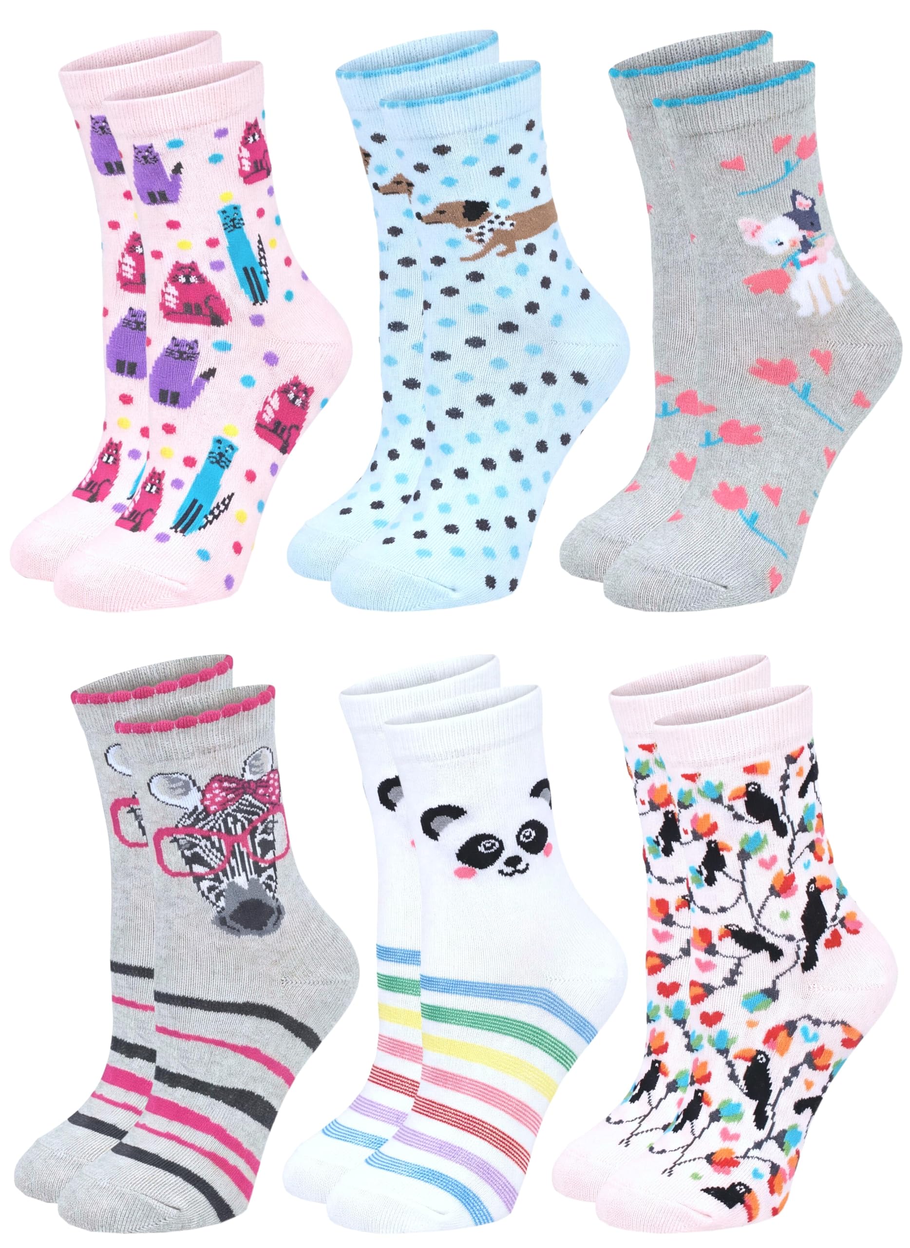TupTam Kids Colorful Patterned Socks 6 Pairs