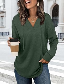 Women's Hoodie Autumn 2025 Fashion V Neck Oversized Plus Size
