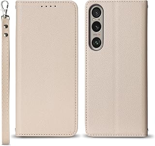[Hamany] xperia 1 iv Case Cover Xperia 1 iv Case Notebook Type Card Storage So-51c / Sog06 / Xperia 1 4th Generation Smartphone Case Wallet Type with Strap Shockproof Durable Friction Resistant