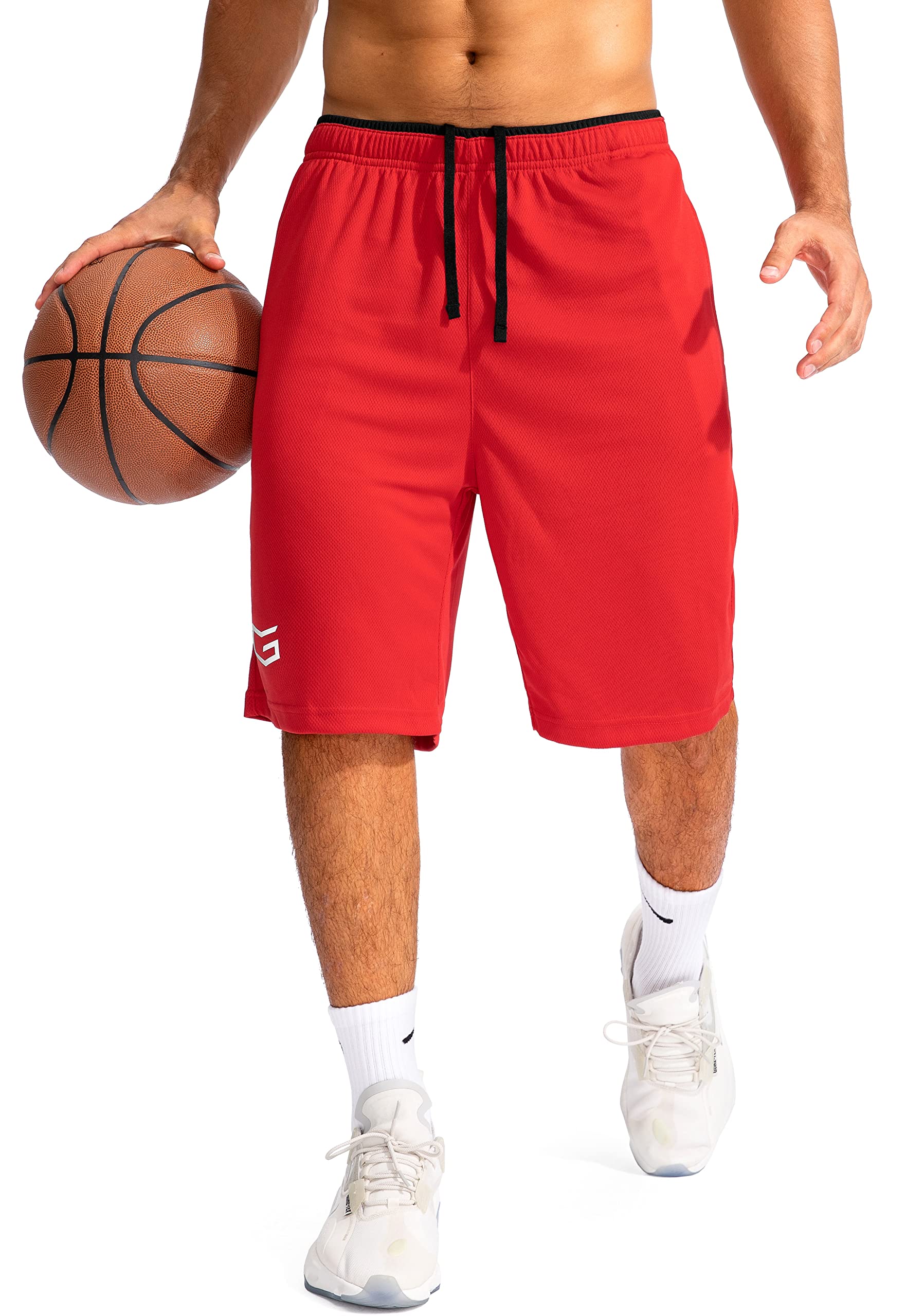 G Gradual Men's Basketball Shorts with Zipper Pockets Lightweight Quick Dry 11" 