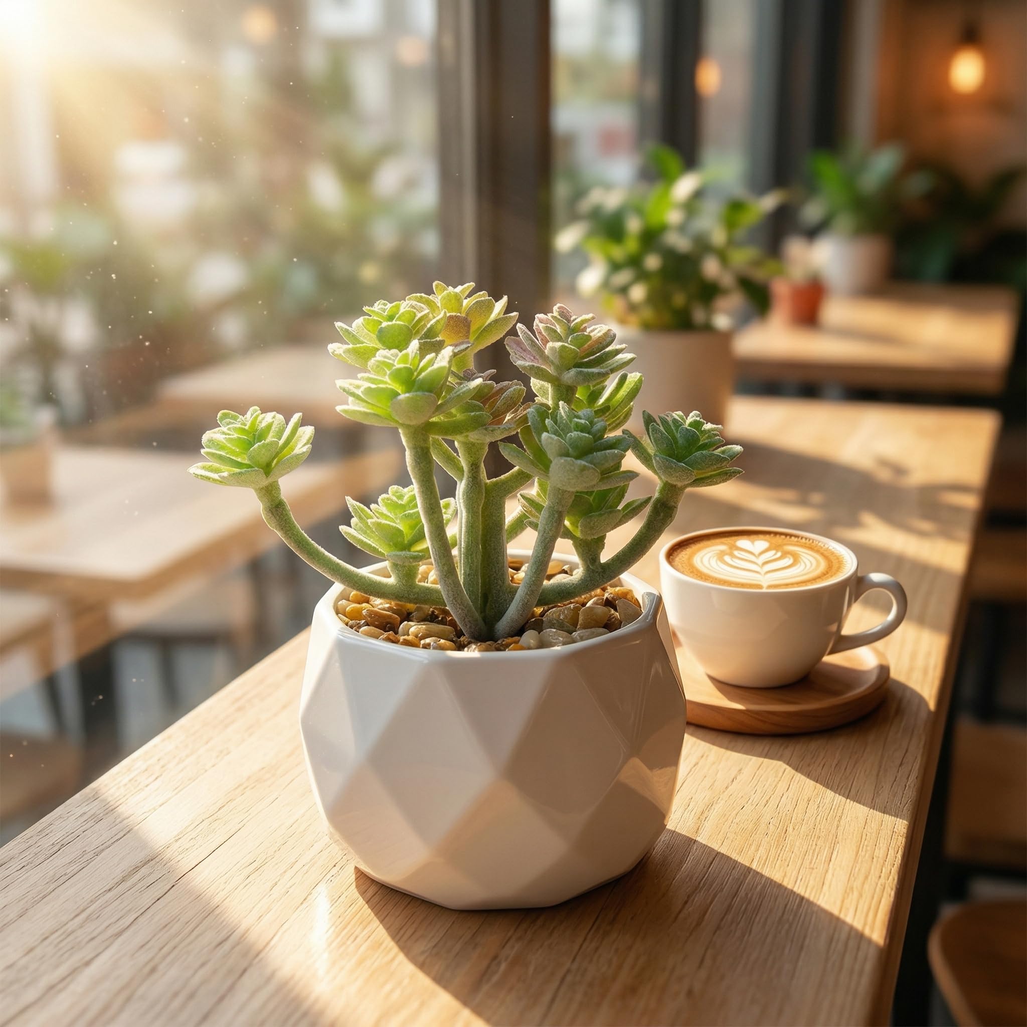 Artificial Succulent Plants Potted Small Fake Plants Non-Potted Lifelike Plastic