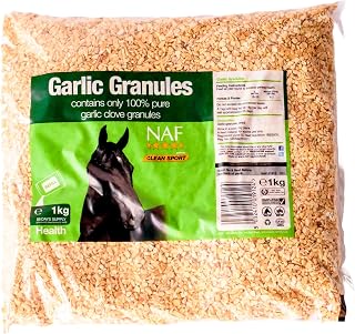 NAF Garlic Granules Refill 1kg – 100% Pure Garlic Supplement for Horses – Supports Respiratory Health, Circulation & Immune System – Natural Feed Additive