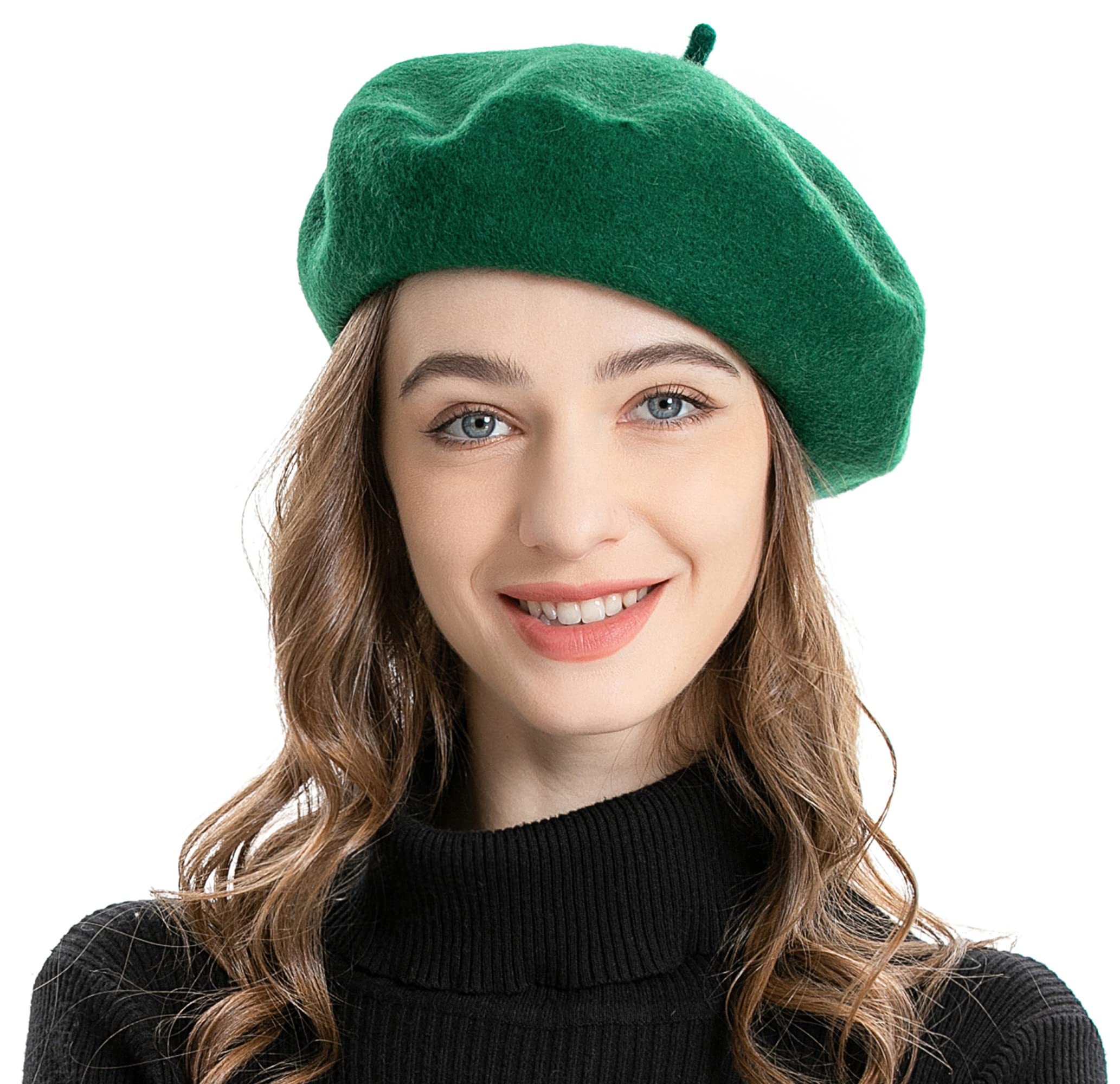 ZLYC French Style Classic Wool Beret Hat for Women