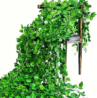 12 Pack Fake Plants Ivy Leaves Vine 1.2m Artificial Hanging Plants for Plant Lovers Bedroom Party Wedding Decoration LCC2592-03