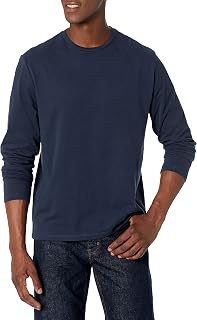 Amazon Essentials Men's Regular-Fit Crewneck Long-Sleeve T-Shirt, Casual Cotton Jersey