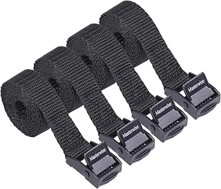 Masterwise Lashing Strap with Cam Buckles, Cinch Strap with Adjustable Buckle Tie Down Straps for Securing (3' x 0.75")