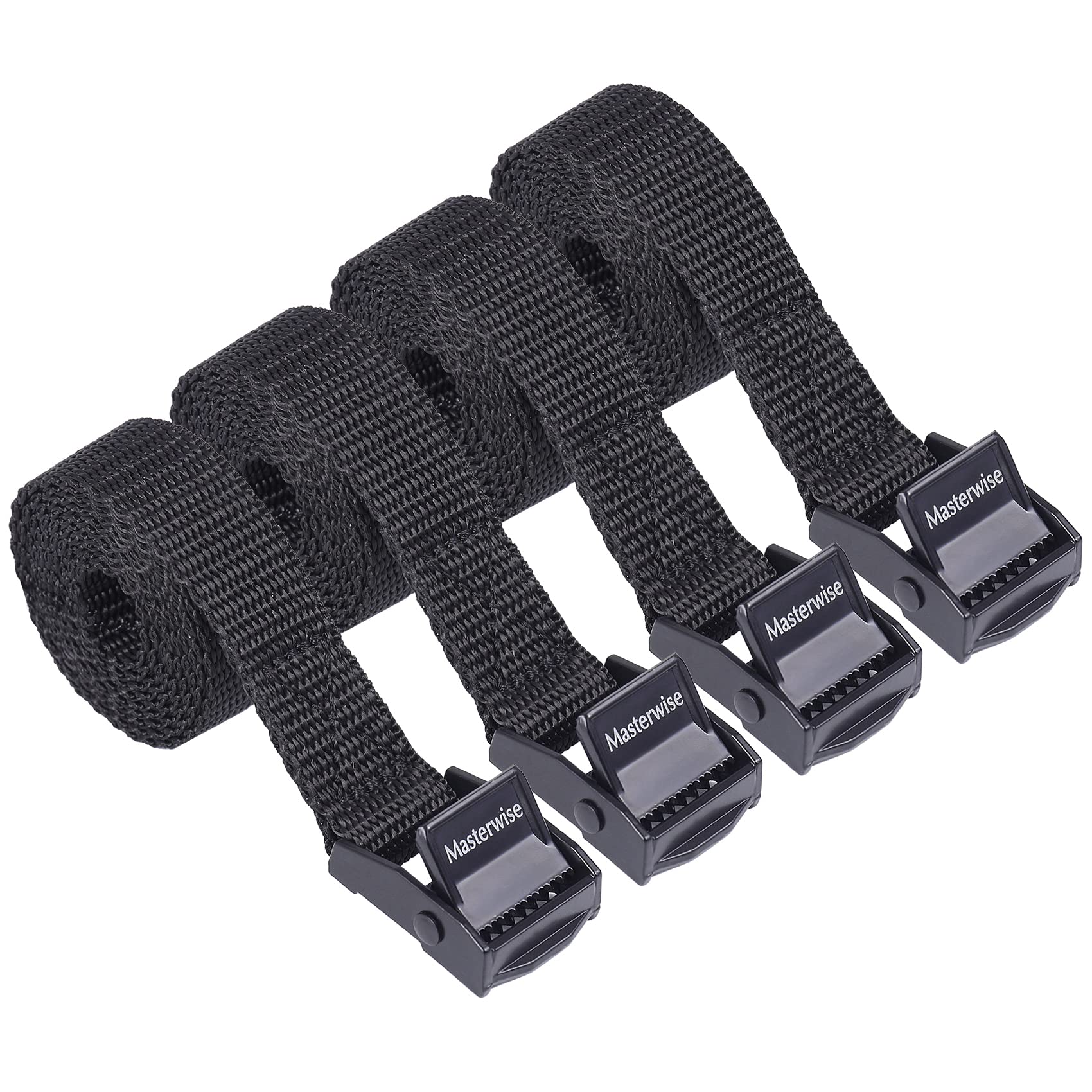 Masterwise Lashing Strap with Cam Buckles, Cinch Strap with Adjustable Buckle Ti