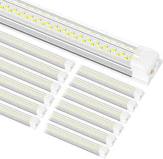 ONLYLUX 8ft LED Shop Light, 8' 100W 15000lm 6000K (12 Pack) | 8 Foot led Shop Lights Fixture for Garage Workshop, T8 LED Tube Lights, High Output, Linkable Shop Lights with Plug