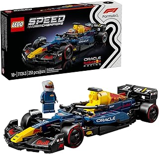 LEGO Speed Champions Oracle Red Bull Racing RB20 F1 Race Car Model Kits - Building Set for Adults, Ages 18+ with Realistic Features - Red Bull F1 DIY Crafts for Display - Gift Idea for Fans - 77243
