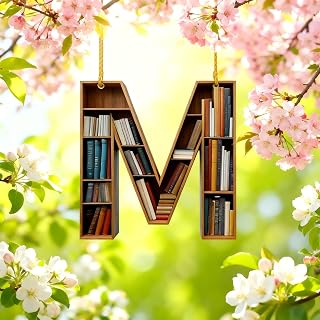 A65 A65 Handmade Christmas Decoration A-Z Crystal Bookcase Car Home Decor School Decoration Gift for Friends, Classroom, School Friend