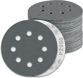KONGMING 100 Pieces Sanding Disc 125 mm Grit 2000 Wet and Dry