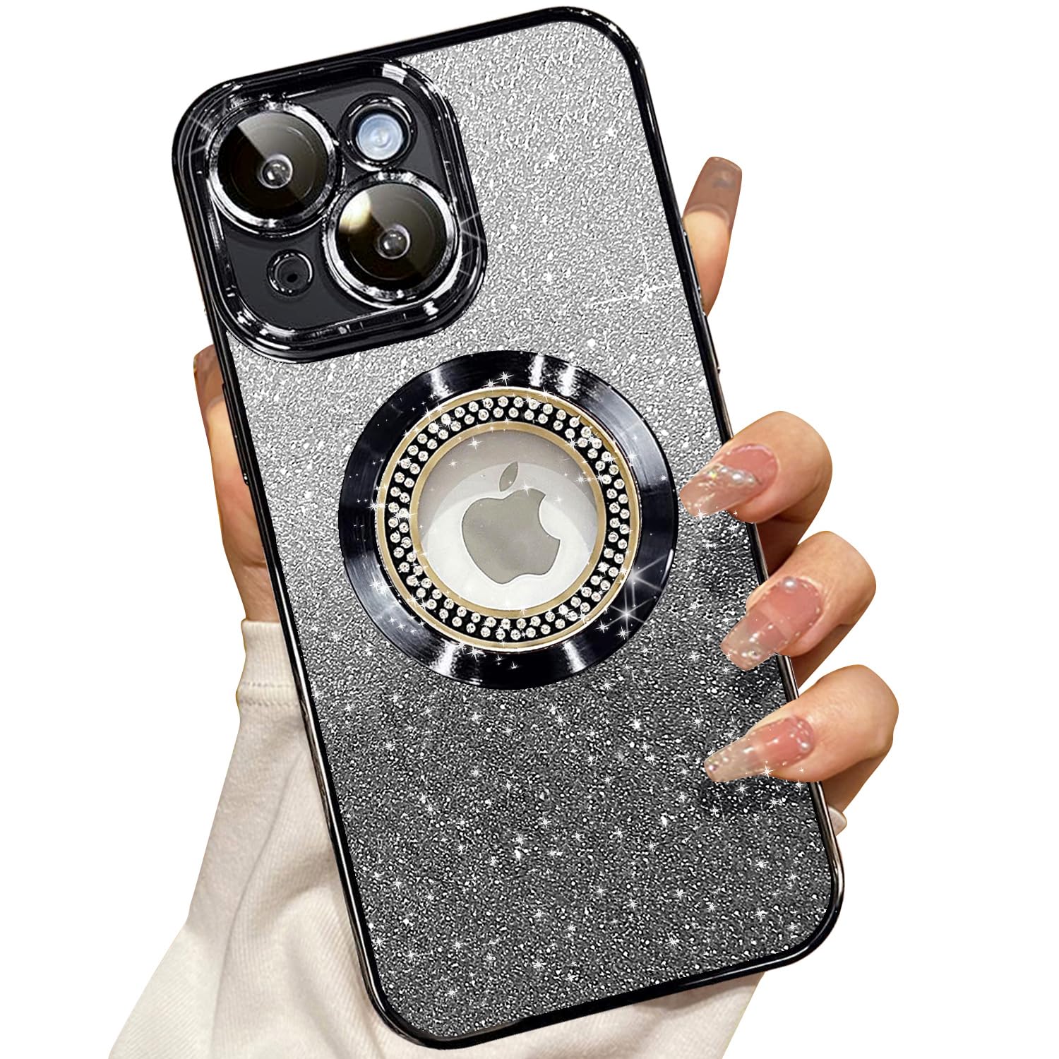 Misscase for iPhone 14 Magnetic Glitter Case Compatible with MagSafe,Full Protec