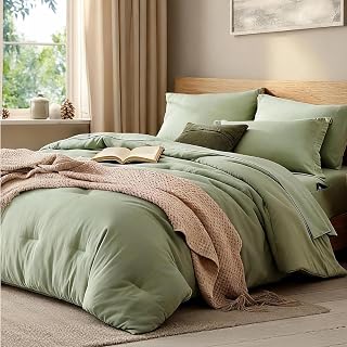 Twin XL Comforter Set- 5 Pieces Prewashed Bed in a Bag Twin Bedding Sets