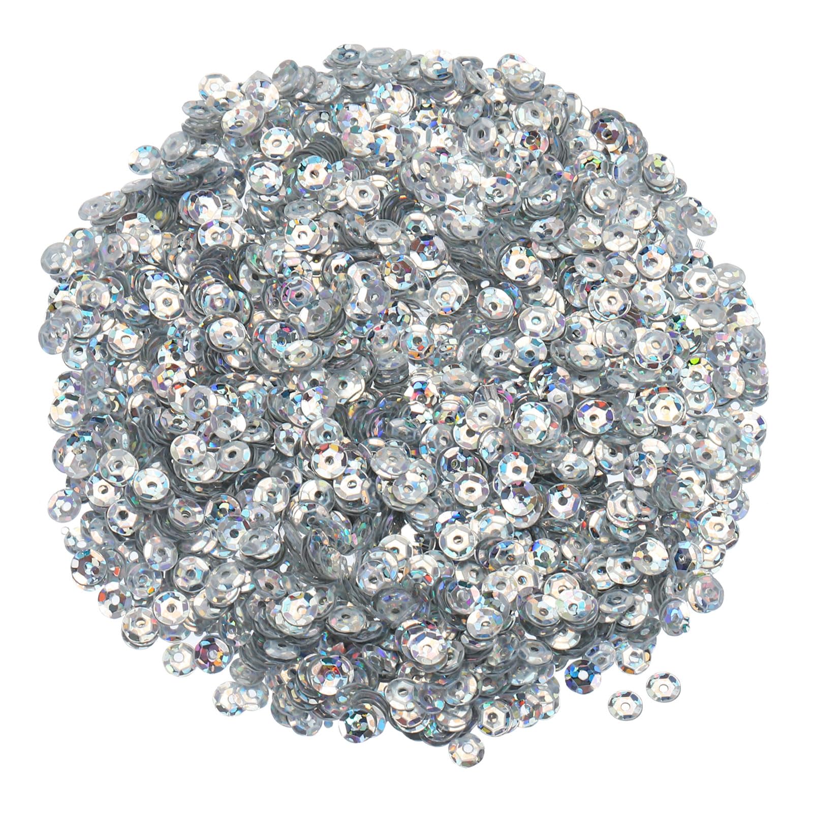 Generic Loose Sequins 4MM Laser Sequins 3000Pcs Cup Embroidery Sequin for Jewelr