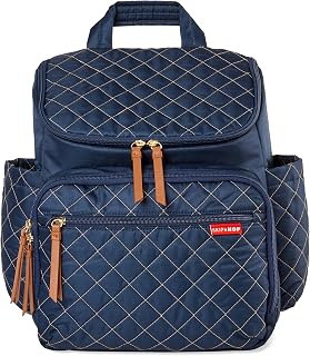 Skip Hop Diaper Bag Backpack: Forma, Multi-Function Baby Travel Bag with Changing Pad &amp; Stroller Attachment, Sage