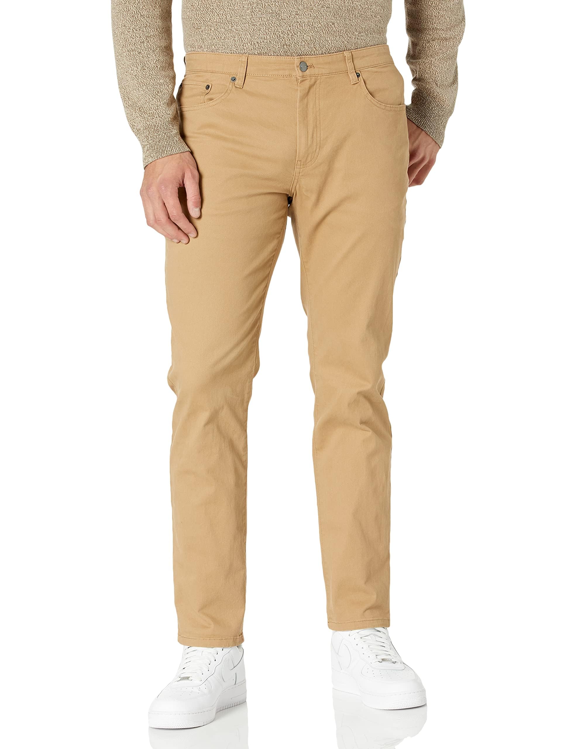 Amazon Essentials Mens 5 Pocket Stretch Twill Pant Sporty Cut (Available in Big 