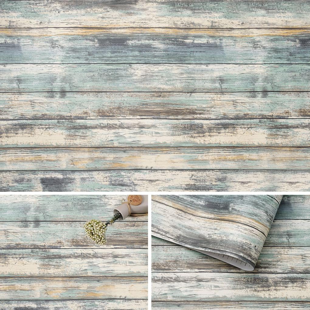 Arthome Rustic Wood Contact Paper Peel and Stick Self-Adhesive Wallpaper,Decorat