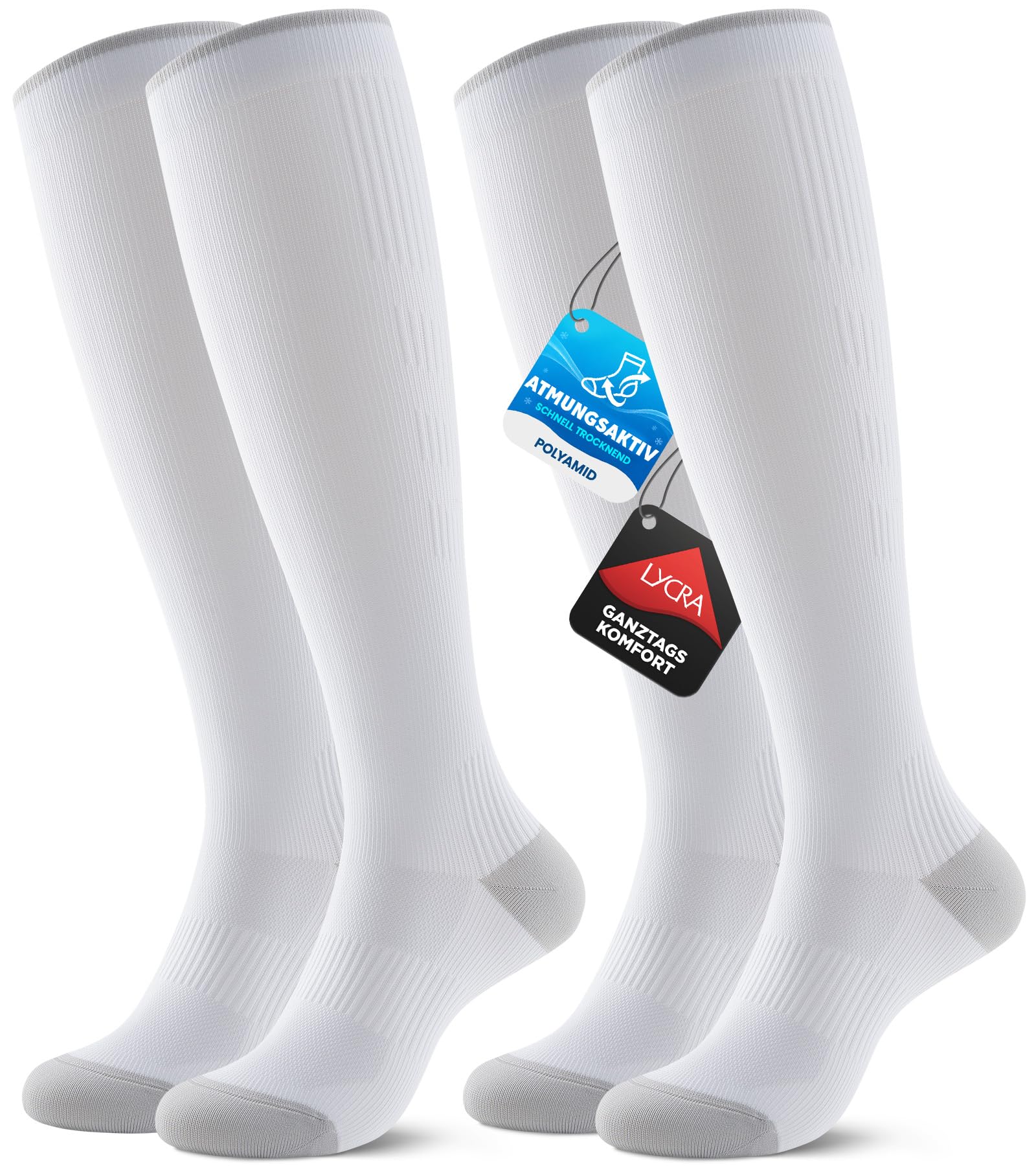 PULIOU Compression Stockings for Men and Women, 2 Pairs, 20-30 mmhg Circulation,