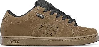 Etnies Kingpin - Classic Skate Heritage Fashion Style Trendy Puffy Look, Reinforced Cup Sole - Brown/Warm Grey/Gum - 5