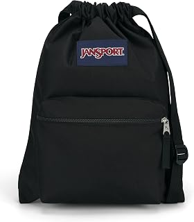 JanSport Draw Sack – Adjustable Drawstring Gym/Travel Bag, Black