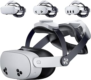 for Meta Quest 3S/Quest 2/Quest 3 Head Strap, Double Knobs Adjustable Elite Strap Replacement,VR Headset Strap with Two Large Support Pad Enhanced Support, Reduce Pressure