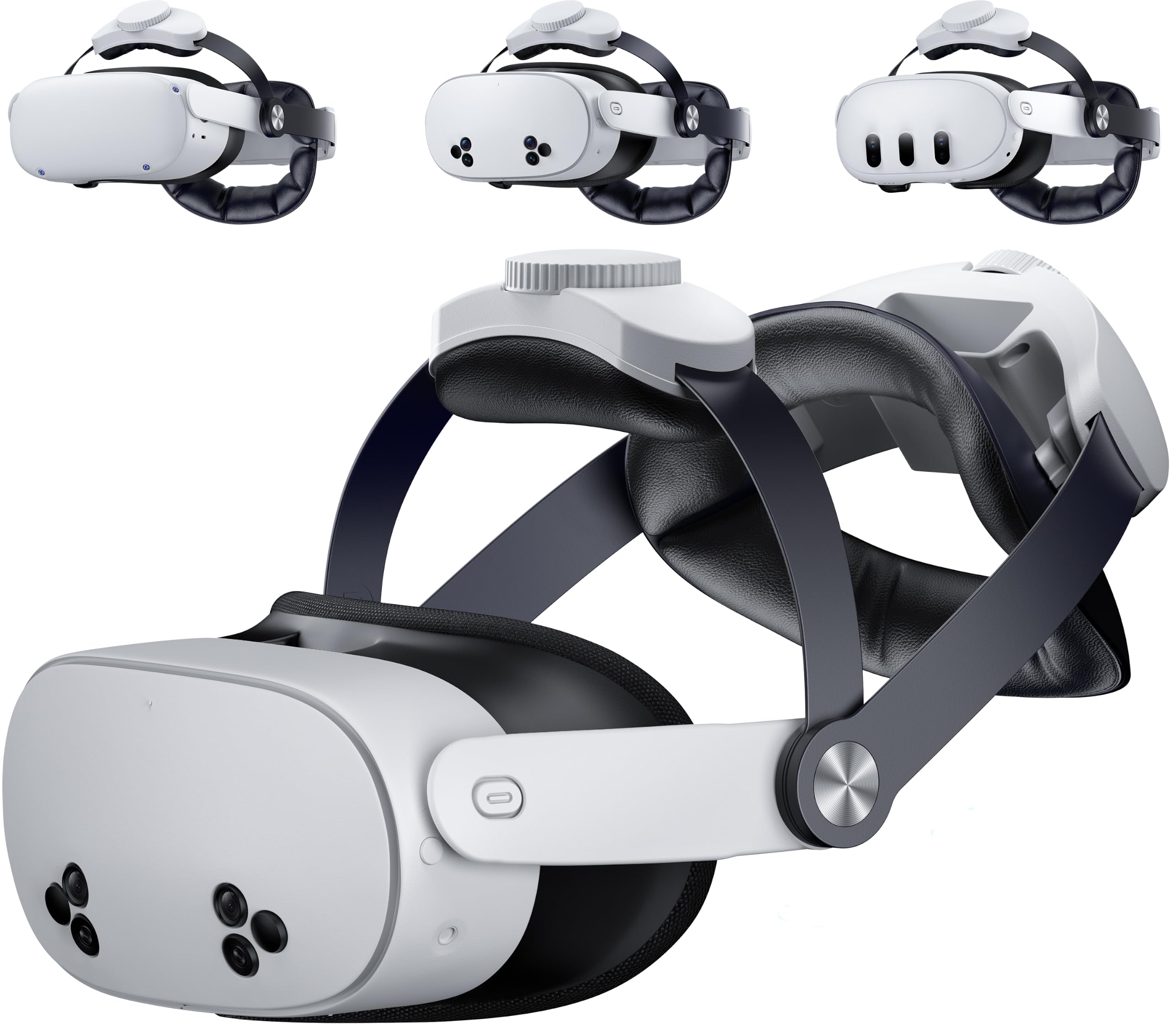 for Meta Quest 3S/Quest 2/Quest 3 Head Strap, Double Knobs Adjustable Elite Stra