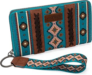 X Wrangler Wristlet Western Wallet Women Boho Aztec Large Clutch Wallets