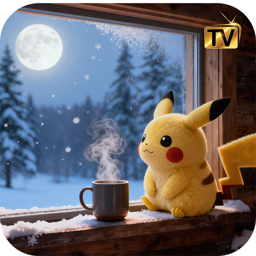 Pokemon Bedtime Snowy Forest Relaxing Screensaver For Fire TV & Fire Tablets