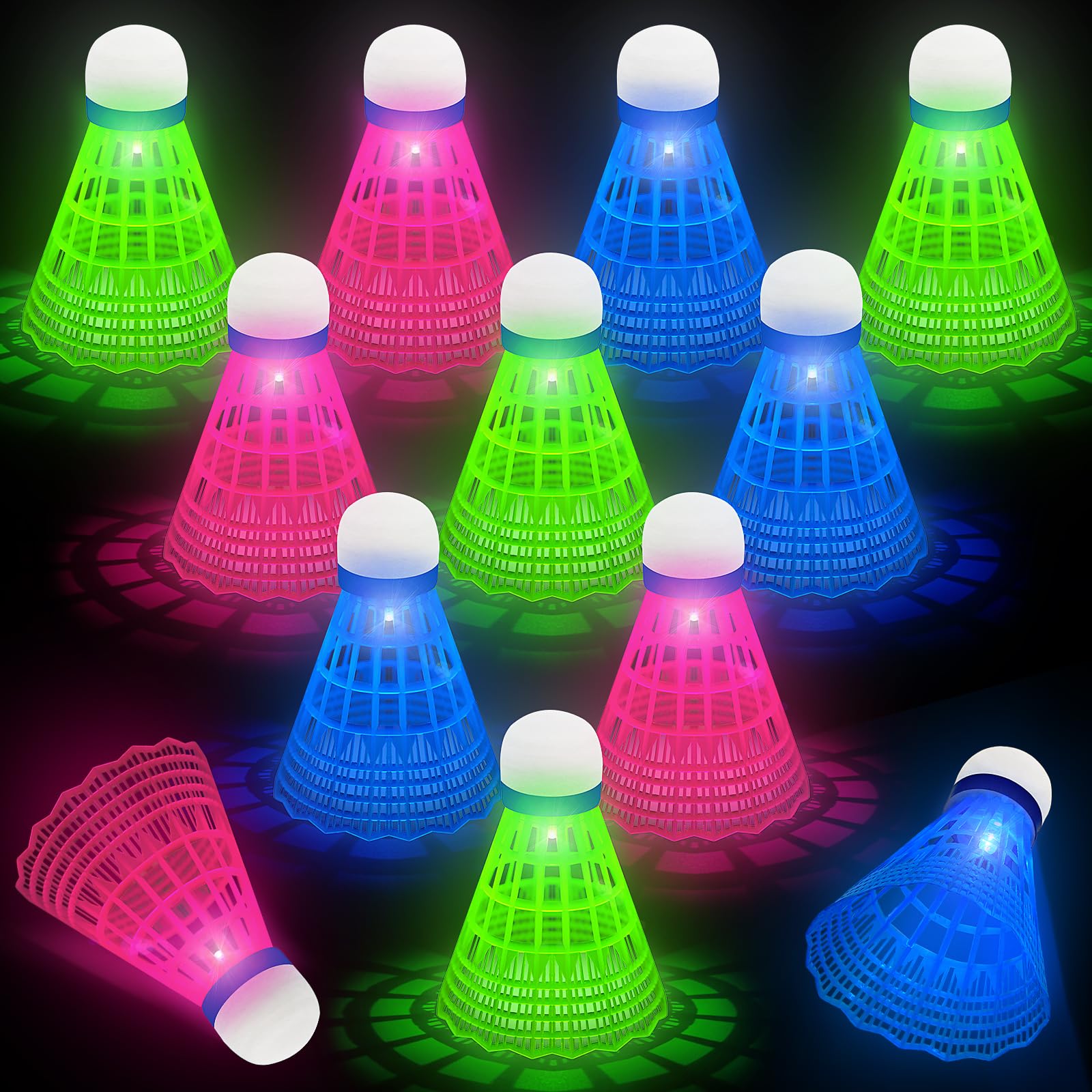Hysagtek 12 Pcs Shuttlecocks Badminton Durable Nylon Shuttles Indoor Outdoor Spo