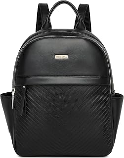 Miss Lulu Stylish PU Female Backpack Waterproof Backpack for Work Study Travel Shopping