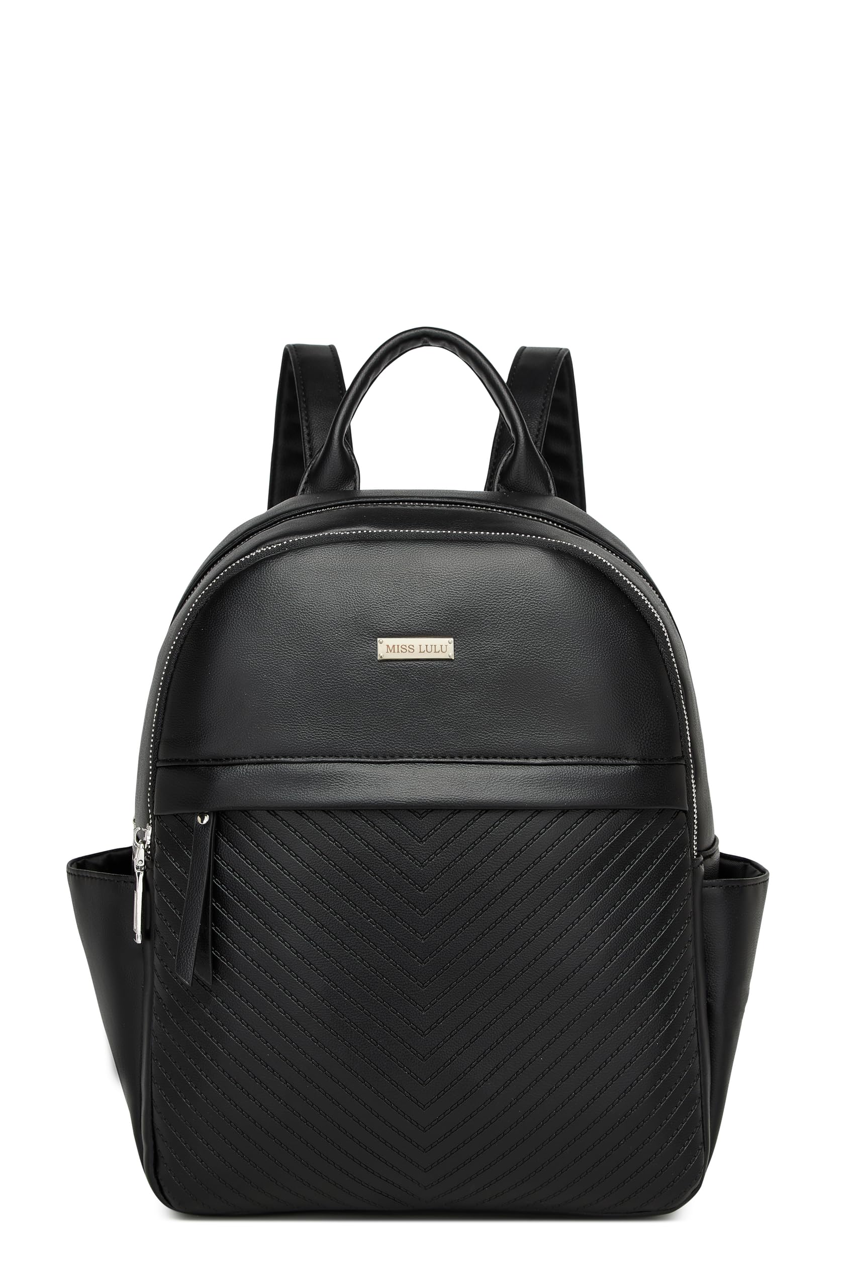 Miss Lulu Stylish PU Female Backpack Waterproof Backpack for Work Study Travel S